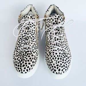 NEW, Hello Zef, 10/41, leather high top sneakers